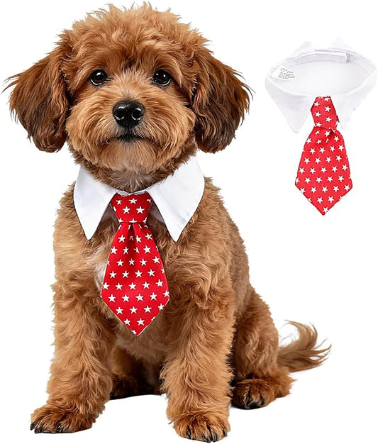 Cat Dog Tie with Collar Adjustable Puppy Pets Formal Necktie Collars Cat Dogs Ties for Small Pets Halloween Costume Accessories