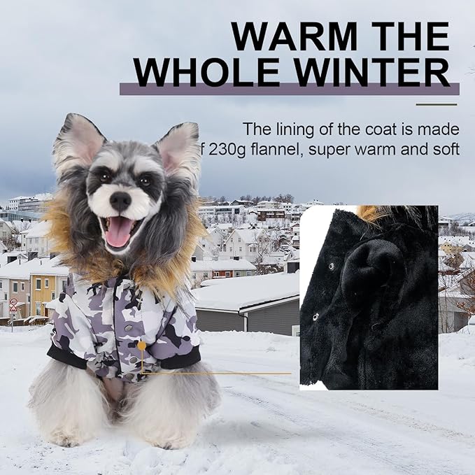 PINA Dog Coats for Small Dogs, Waterproof Dog Jacket