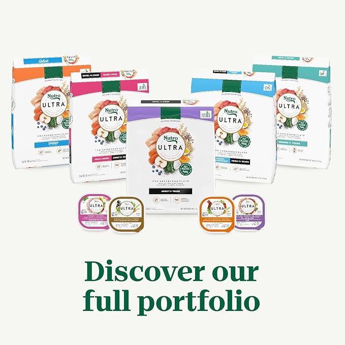 Nutro Ultra Adult Toy Breed Dry Dog Food, Chicken, Lamb and Salmon Protein Trio, 3.5 lb Bag