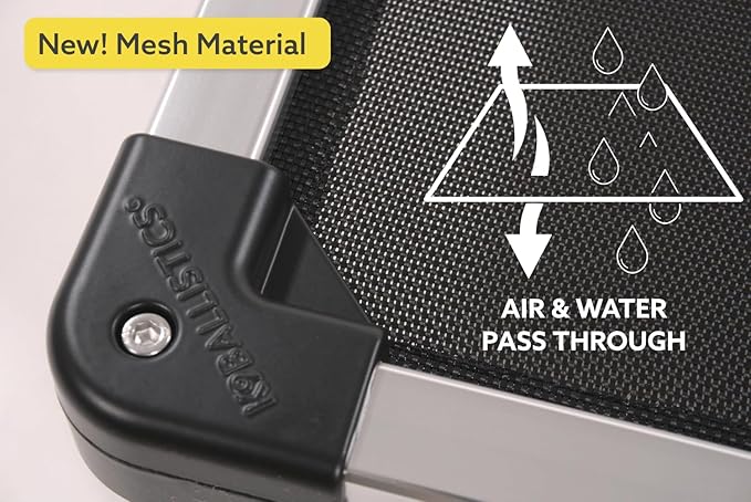 K9 Ballistics Chew Proof Elevated Outdoor Cooling Cot Bed for Medium Dogs - Virtually Indestructible, Preassembled, Withstands Aggressive Chewers - M, Black Mesh