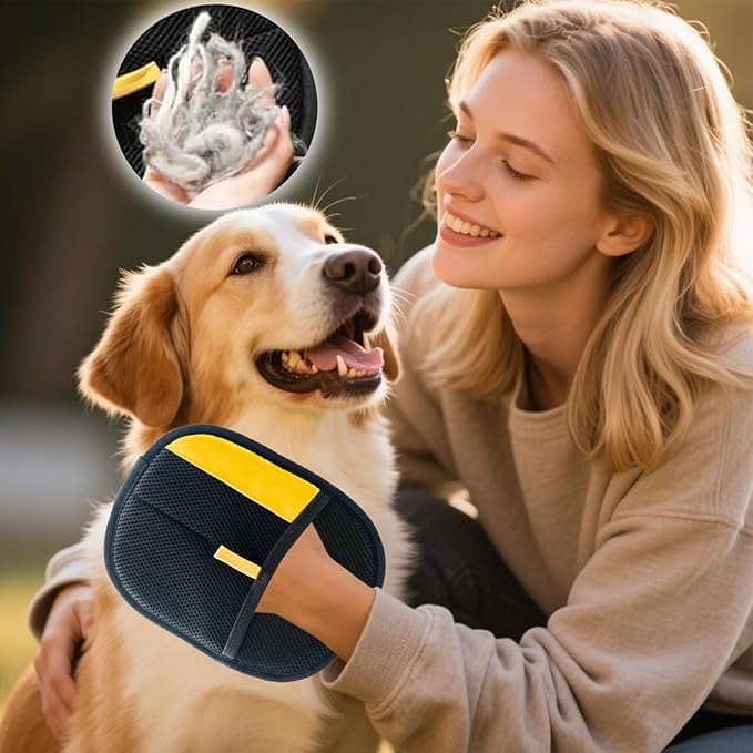 2pcs Pet Hair Removal Glove,Pawbeam Pet Hair Remover for Cats & Dogs,Upgraded Animal Fur Removal Tool, Reusable Cats & Dogs Grooming Gloves for Hair Removal