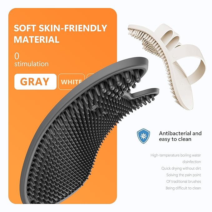 Li&Zhao Dog Bath Brush - 2 PCS Dog Grooming Brush Pet Scrubber for Bath Pet Shampoo Brush Massage Rubber Comb Pet Comb for Shower