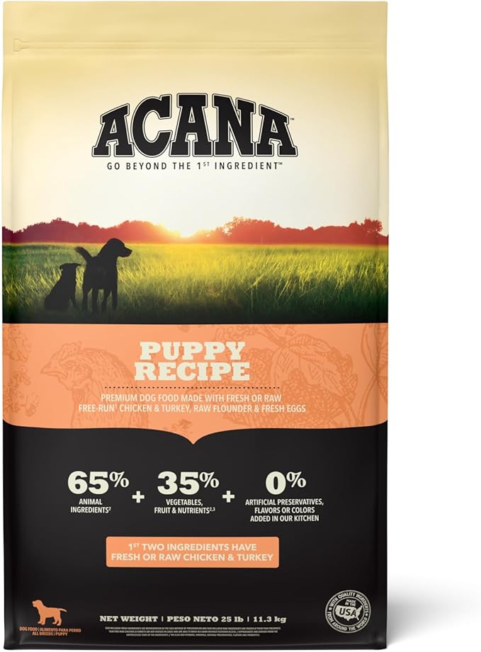 ACANA Grain Free Dry Dog Food Puppy Recipe 25lb Bag