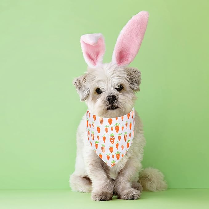 ADOGGYGO Easter Dog Bandana, Multiple Sizes Offered, Reversible Festival Pet Bandana Triangle Dog Scarf for Small Dogs Pets (Small, Easter)