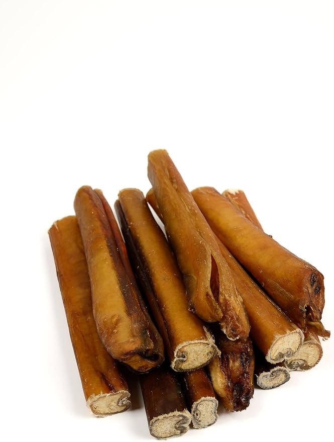 Big Lu - 6” Jumbo Bully Sticks, 10 Count, 100% Grass-Fed Beef Chews, Fully Digestible, Long-Lasting Treats for Aggressive Chewers, Natural Single-Ingredient Chews for Puppies and Small Dogs