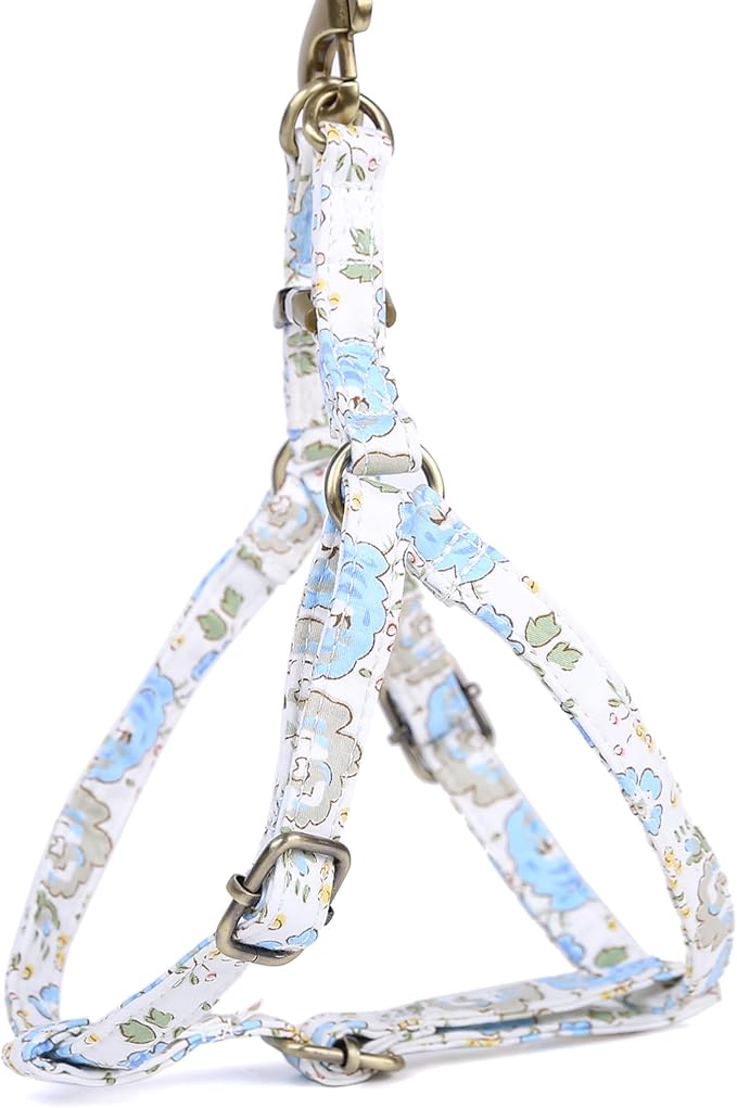 Angie and Allie Organic Cotton Personalized Step in Dog Harness,Custom Dog Halter Vests,Adjustable No Pull Canine Halter Harness for Small Medium Large Dogs