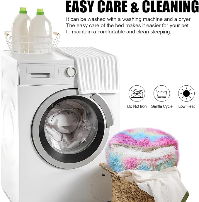 Cat Beds for Indoor Cats,Cat Cave for Puppy and Kitty,Calming Small Dog Bed for Small Dogs with Cover Cave,Cozy Warming Fluffy Washable Anti-Slip Pet Sleeping Bag(20 * 20inch,Dazzle)