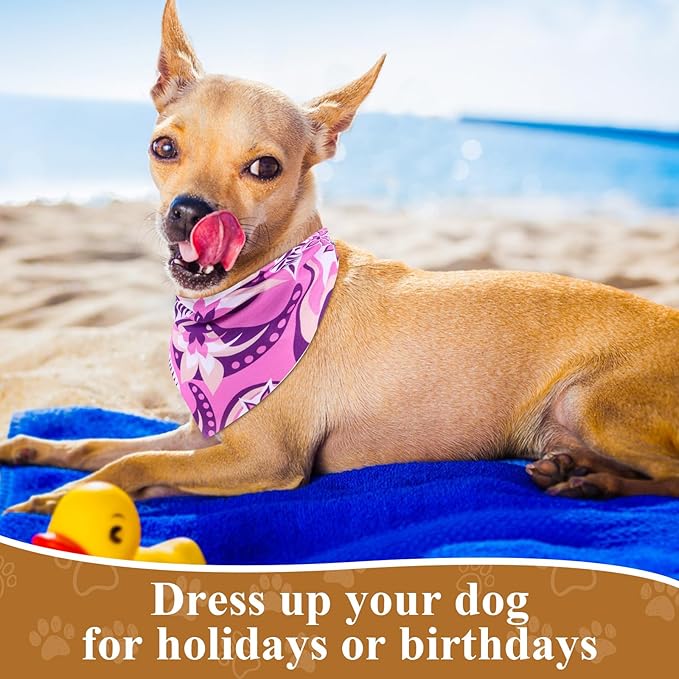 Sanwuta 72 Pcs Dog Bandana Bulk Washable Puppy Triangle Scarfs Cat Bandanas Adjustable Soft Cute Pet Triangle Bibs Accessories for Small Medium Dogs Cats Pets Costume (Paisley Pattern)