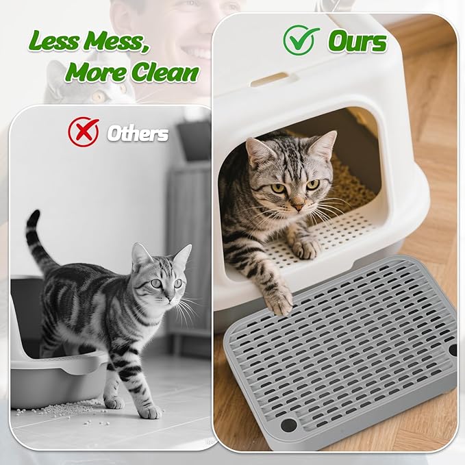 Cat Litter Box Step with Wooden Top – Removable, Waterproof & Non-Slip Litter Box, Easy Clean Pet Supplies for Cats & Kittens