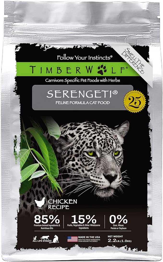 Timberwolf Serengeti Chicken Recipe Dry Cat Food 2.2lb