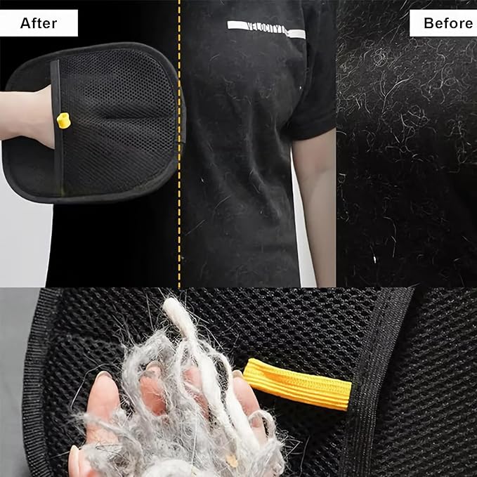 Pet Hair Removal Glove Reusable Anti Static Pet Fur Remover Glove for Furniture Clothes Bedding and More for Dogs and Cats Multi Surface Hair Cleaner Tool (1 pcs)