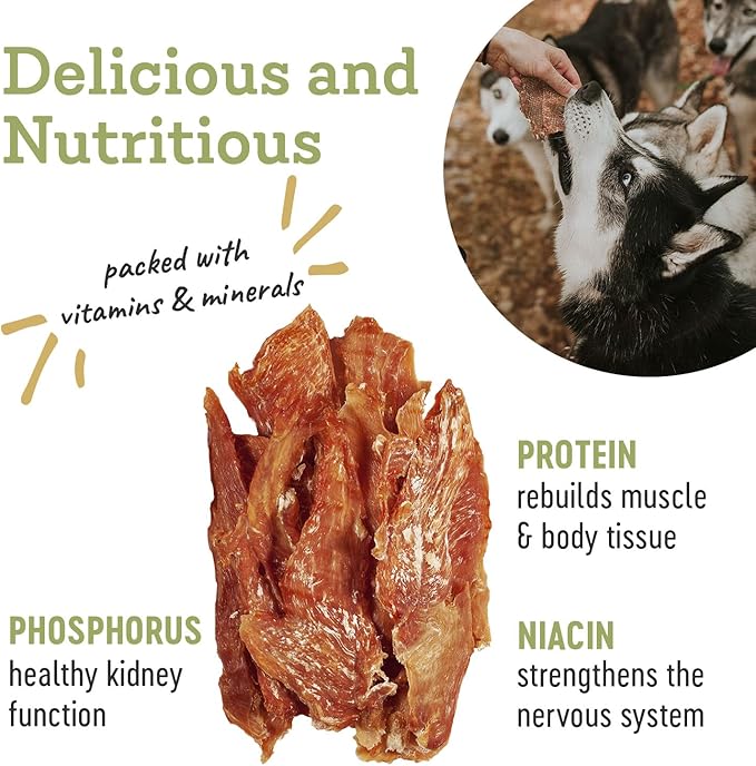 Farm Hounds - Chicken Jerky - Premium Natural Jerky for Dogs - 100% Humanely Raised Chicken - Break-to-Size - Great for Training & Treats - No Added Fillers - Made in USA - 3.5 oz -2 Pack