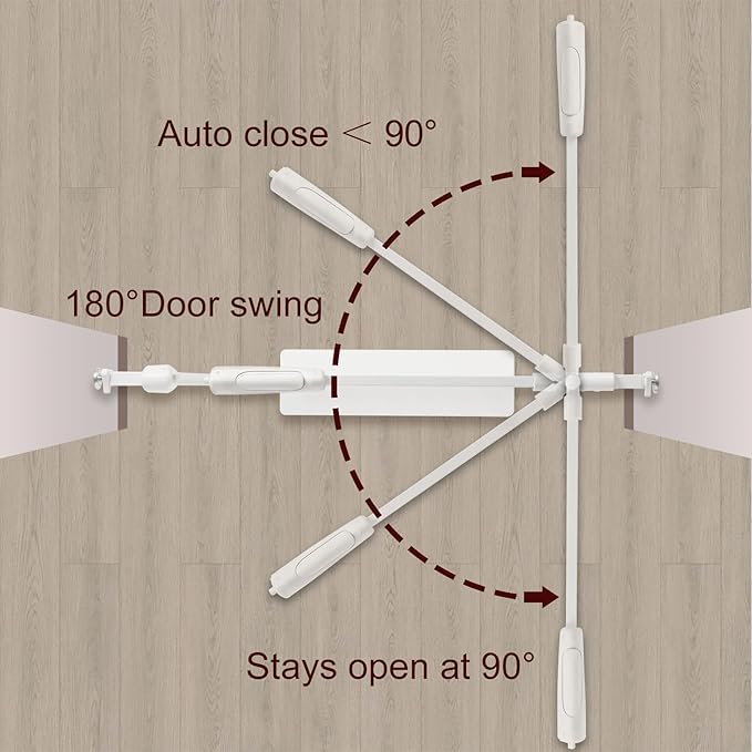 Extra Wide Baby Gate 66.9-71.65 Pressure Mounted,Child Dog Pet Safety Gates with Walk Through Door for Doorways Stairs No Drilling in Door,White