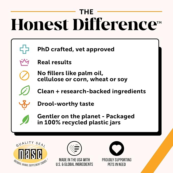 Pet Honesty Dog Allergy Support Chews Max Strength, Omega 3 Salmon Fish Oil, Probiotic Supplement for Anti-Itch and Seasonal Allergies