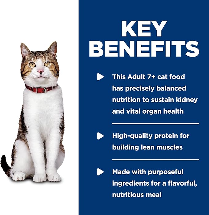 Hill's Science Diet Adult 7+, Senior Adult 7+ Premium Nutrition, Wet Cat Food, Turkey Minced, 5.5 oz Can, Case of 24