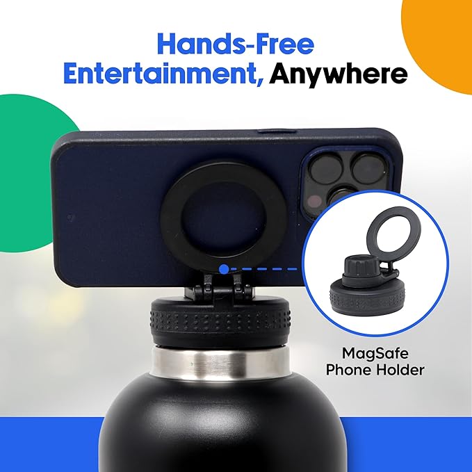 64oz Portable Dog Water Bottle for Hiking Travel Camping | 4-in-1 Stainless Steel Pet Water & Food Bowl Dispenser with Case & Strap