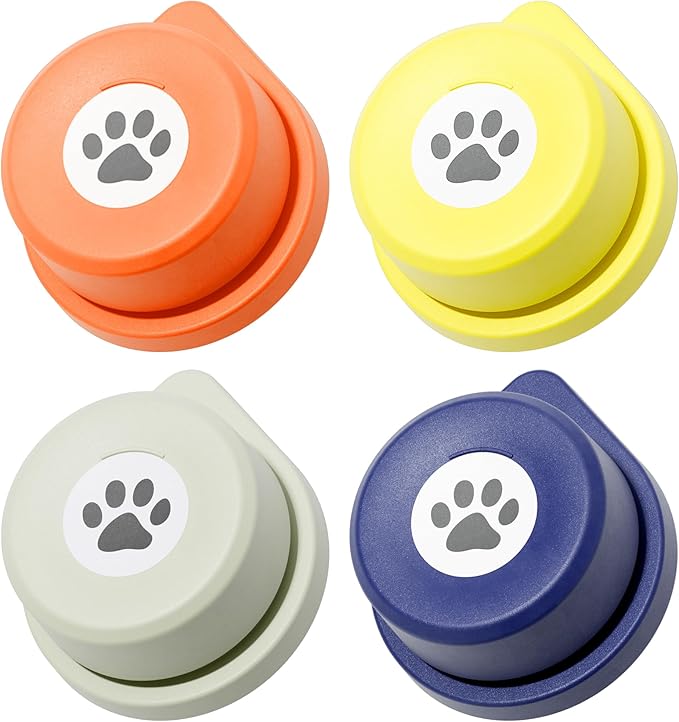 MEWOOFUN Basic Dog Buttons Talk, 35S Voice Recordable Dog Training Talking Buttons for Communication with Batteries Included & Non-Slip Bottom, Easy-to-Press for Pets Study Office Home (4 Pack)