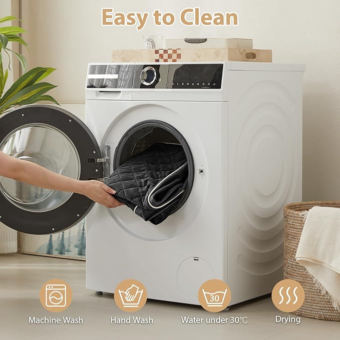 WNPETHOME Orthopedic Dog Bed Medium Size Dog, Waterproof Medium Dogs Bed with Removable Washable Cover, Multi-Needle Quilting Dogs Crate Bed