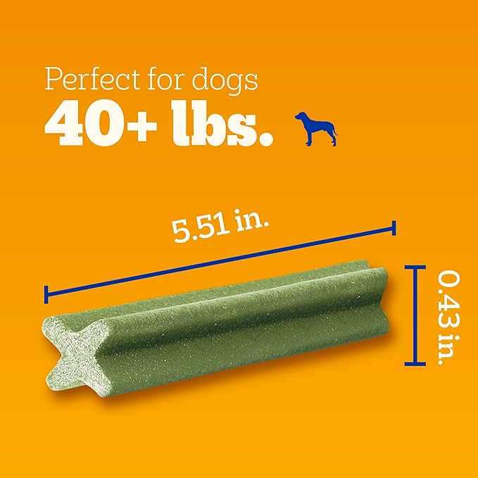 PEDIGREE DENTASTIX Dental Dog Treats for Large Dogs Fresh Flavor Dental Bones, 5.19 oz. 6 Treats (Pack of 7)