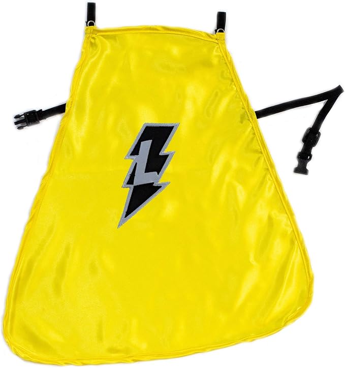 Everfan Personalized Dog Superhero Cape (Medium 15" Long (10-25 lbs), Yellow)