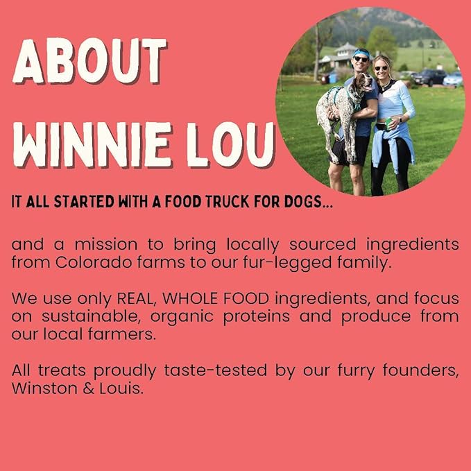Winnie Lou Organic Healthy Dog Treats – All Natural Crunchy Dog Biscuits Made in USA with Organic Ingredients from Colorado Farms – for Small, Medium, Large Dogs - Peanut Butter Pretzels (Pack of 2)
