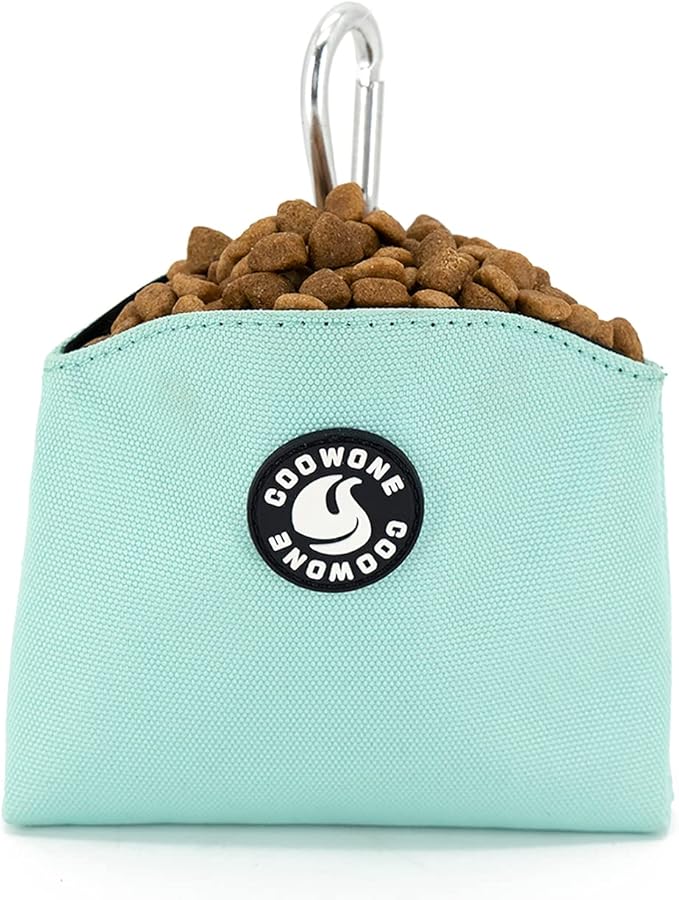 COOWONE Dog Treat Pouch Magnetic Closure Small Dog Training Treat Pouch Pocket Sized Small Dog Treat Pouch with Clip (mint green)
