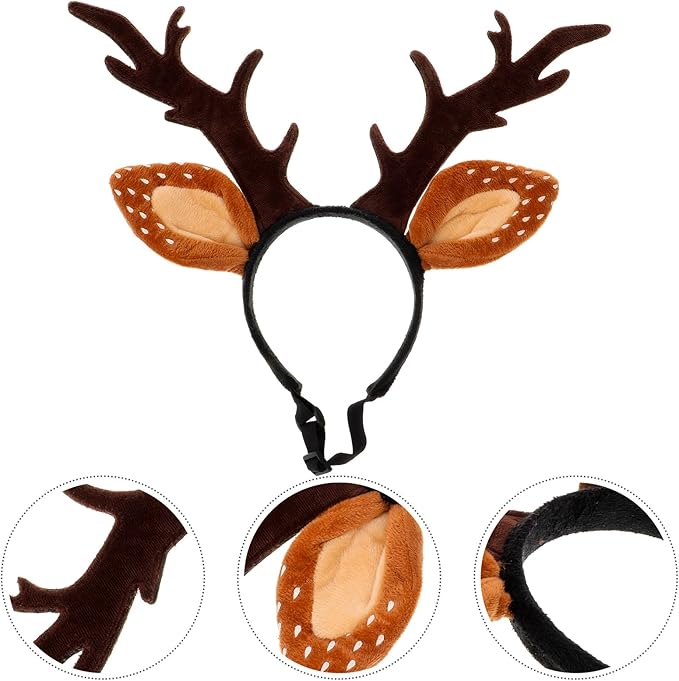 Christmas Halloween Pet Headband for Dog Cat Pet Elastic Band Adjustable,Costume Accessory for Cats and Kittens Comfortable Non-deformable for Holiday Season and Photography - Size S