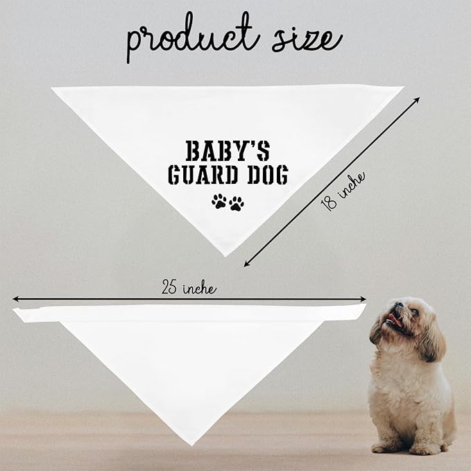 Baby's Guard Dogs Baby Security Dogs Bandana Pregnancy Announcement Dog Bandana Announcement New Baby Shower Photo Prop Pet Scarf Accessories for Dog Lovers Gift