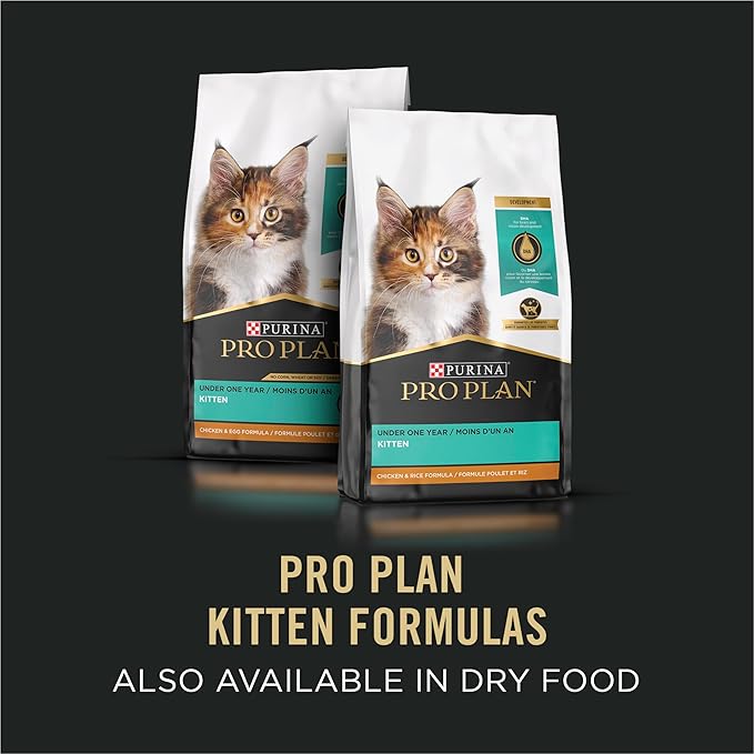 Purina Pro Plan Wet Kitten Food Pate, Salmon and Ocean Fish Entree - (Pack of 24) 3 oz. Pull-Top Cans