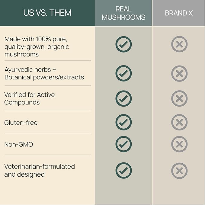 Real Mushroom Immune Pet Chews – For Daily Digestive & Immune Health – Mushrooms for Dogs & Cats Functional Treat – Mushroom Supplement for Dogs & Cats – 1 to 4 Chews For All Breeds & Sizes (60 Count)