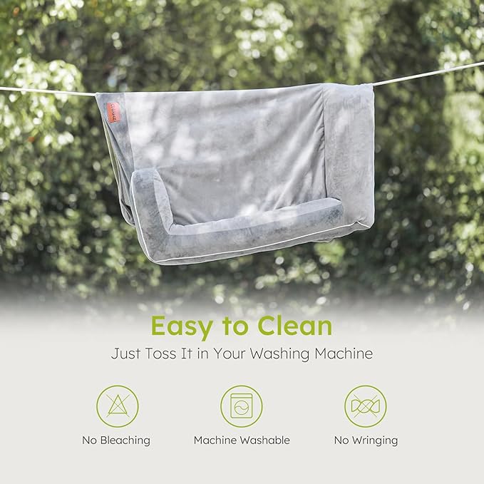 XXL Dog Bed for Extra Large Dogs, Giant Orthopedic Dog Bed with Cooling Gel Memory Foam, Waterproof Pet Bed with Removable Washable Cover, 53" Pet Sofa bed Dutch Velvet with Bone Toy, Light Gray