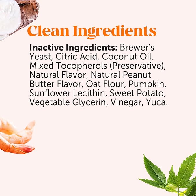 Senior Hemp Hip & Joint Support, Hemp for Dogs, Mobility Support for Senior Dogs, Glucosamine, Collagen, MSM, Green Lipped Mussel, Helps Discomfort (Peanut Butter, 90)