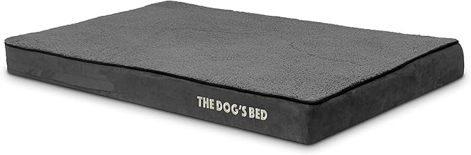The Dog’s Bed Orthopedic Memory Foam Dog Bed, XL Grey Plush, Pain Relief for Arthritis, Hip & Elbow Dysplasia, Post Surgery, Lameness, Supportive, Calming, Waterproof Washable Cover