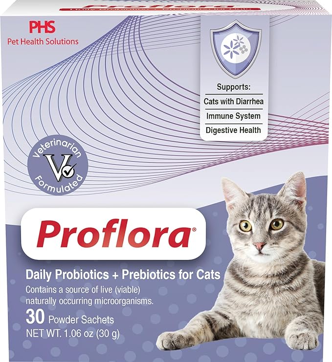 Probiotics for Cats-Complete Gut Health & Immune Support. Easy to Use Digestive Multi-Strain Probiotics. Easier Diet Transitions, Healthier Skin & Coat & Helps Treat Diarrhea. 30 Packets.