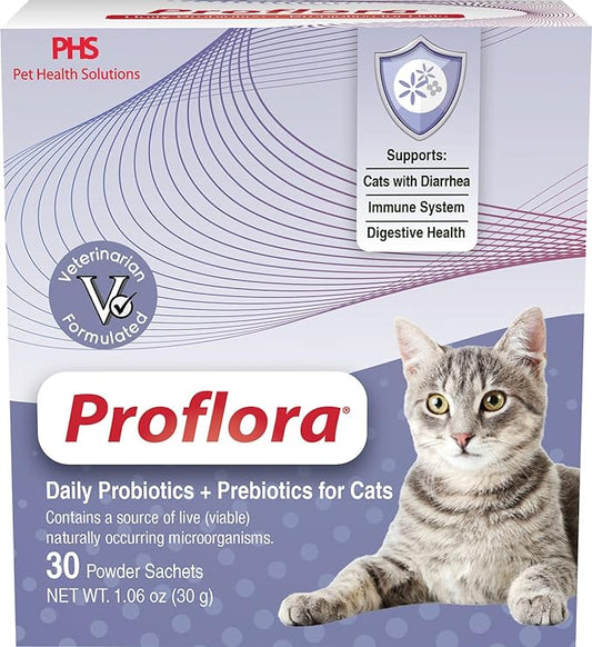 Probiotics for Cats-Complete Gut Health & Immune Support. Easy to Use Digestive Multi-Strain Probiotics. Easier Diet Transitions, Healthier Skin & Coat & Helps Treat Diarrhea. 30 Packets.