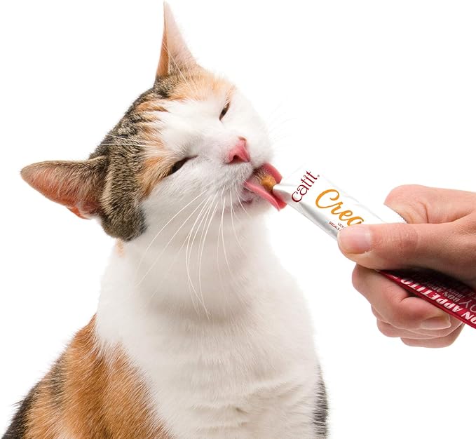 Catit Creamy Lickable Cat Treat – Hydrating and Healthy Treat for Cats of All Ages - Salmon, 5-Pack