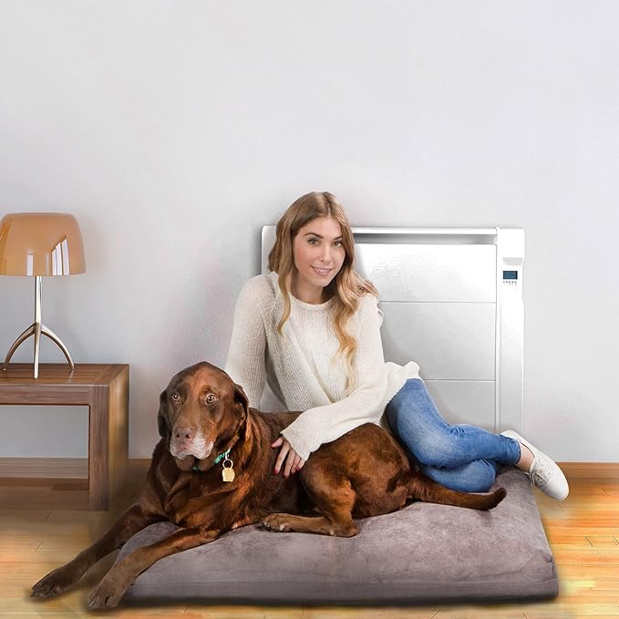 Pet Support Systems Orthopedic Dog Bed - Gel Memory Foam Pet Bed, Luxury Washable Dog Bed for Sleeping and Support (Removable Cover, X-Large Gray Dog Bed)