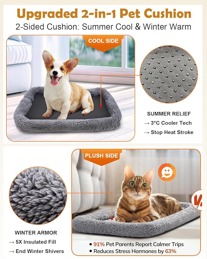 Morpilot Cat Carrier - Soft Sided Cat Carrier Large for Big Medium Cats and Puppy up to 18lbs, Pet Carrier with Safety Zippers, Foldable Bowl, Airline Approved Large Dog Carrier - Dark Gray