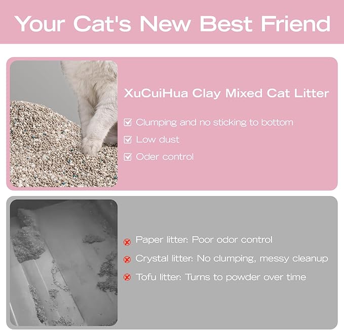 Corn & Bentonite Cat Litter, Strong Clumping Litter, Odor Control, Easy Scooping, Clumps Lift Cleanly, Low Dust, 5.5 LB x 3 Bags