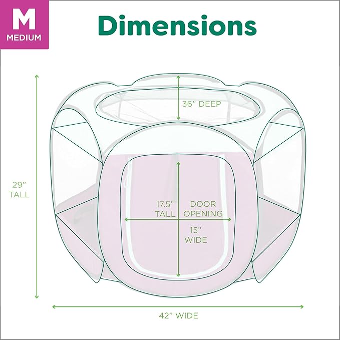 Furhaven Pop Up Dog Playpen Portable Pet Tent Playground Foldable Indoor Outdoor Puppy cat Kitten - Purple, Medium