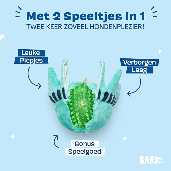 Barkbox Lady Liberty Ball 2-in-1 Dog Toy - Plush Squeaky Toy for Large Dogs | Large