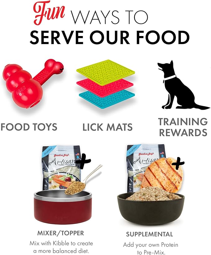 Grandma Lucy's Artisan Pre-Mix Dog Food, Grain Free and Freeze-Dried - 8Lb Bag