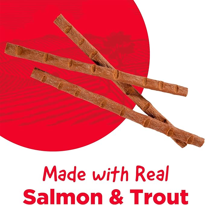 Country Kitchen Salmon & Trout Tender Meaty Sticks Cat Treats, High in Protein, Easy to Break and Chew, 0.88 Oz, 5 Count