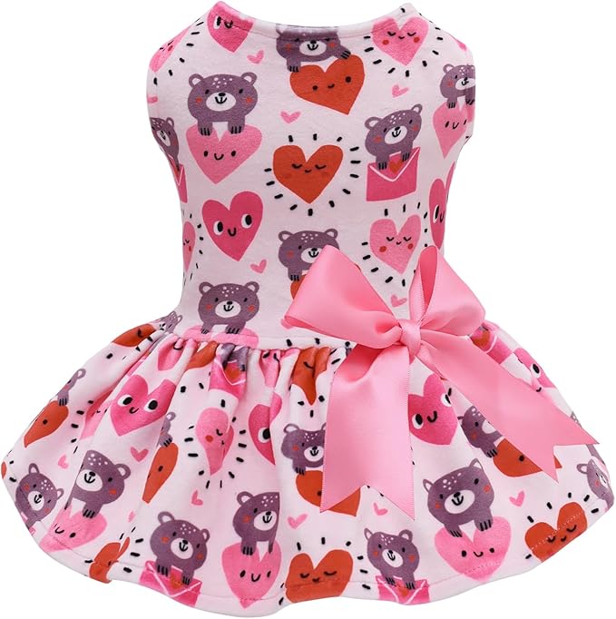 CuteBone Velvet Dog Dresses for Small Dogs, Stylish & Soft Fabric, Comfortable Fit for Everyday Wear, Perfect for Special Occasions NCVA03XS