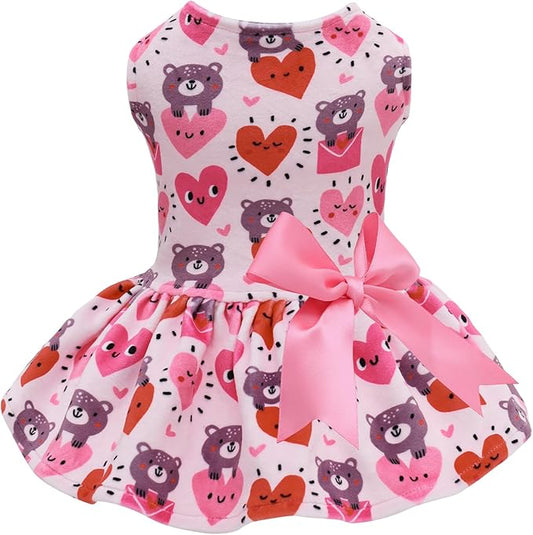 CuteBone Velvet Dog Dresses for Small Dogs, Stylish & Soft Fabric, Comfortable Fit for Everyday Wear, Perfect for Special Occasions NCVA03XS