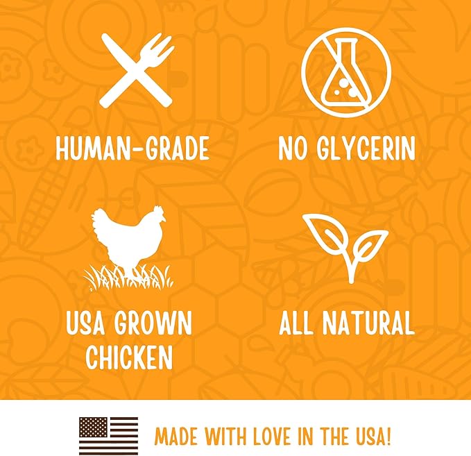 Full Moon Chicken Jerky Healthy All Natural Dog Treats Human Grade Made in USA Grain Free 24 oz (Pack of 2)