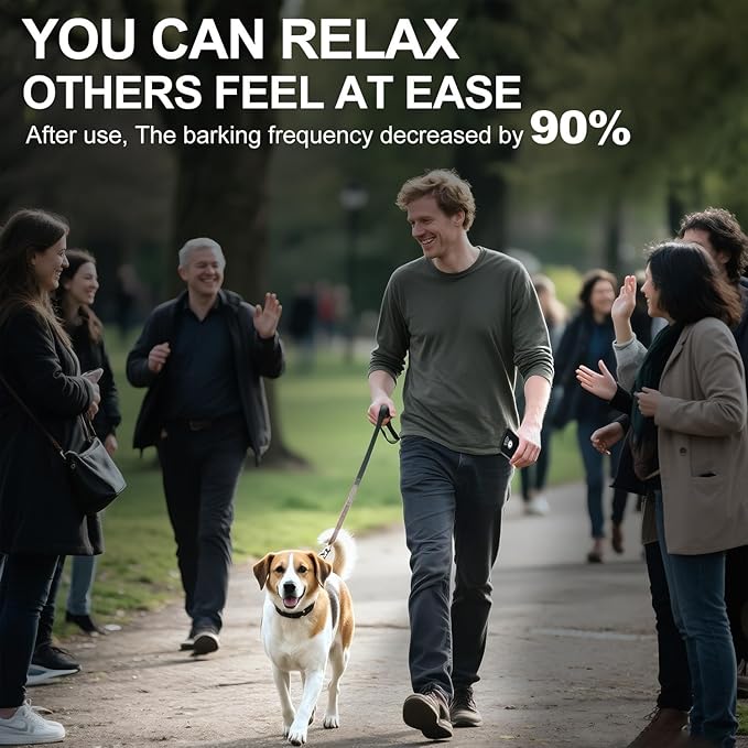 Ultimate Ultrasonic Bark Control Device for Dogs - 50ft Remote & Auto Sensor Modes | Weatherproof Anti-Bark Deterrent | Handheld Remote Training Tool | Stop Excessive Barking Humanely