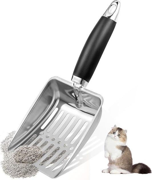 Stainless Steel Cat Litter Scoop,Metal Cat Litter Scoop,Kitty Metal Scooper,Sturdy Mesh Scooper