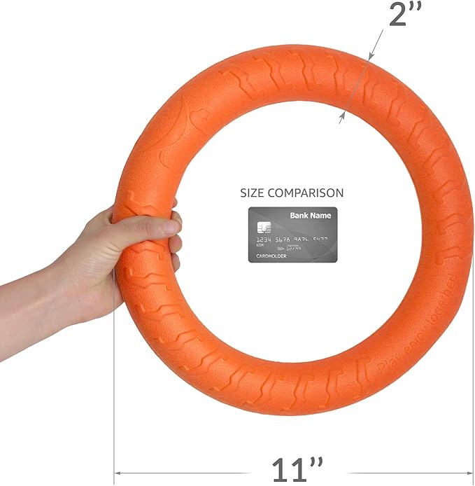PetSpy Dog Training Ring for Outdoor Fitness Floatable Pulling Toy and Flying Disc Interactive Play Tool for Small Medium Large Dogs