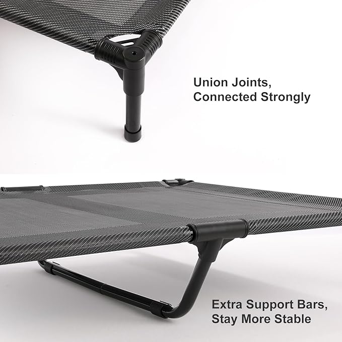 petizer 36" Elevated Dog Bed for Large Dogs, Outdoor Waterproof, Raised Cooling Pet Bed, Washable Breathable XL Dog Bed with Supporting Bars - Up to 120 LBs, Indestructible, Large